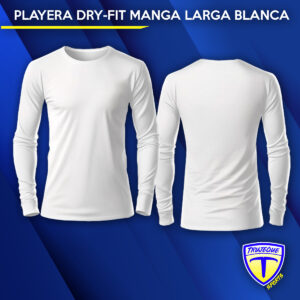 PLAYERA MANGA LARGA BLANCA