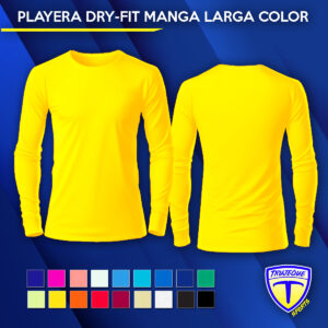 PLAYERA MANGA LARGA COLOR