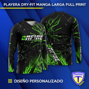 PLAYERA MANGA LARGA FULL PRINT